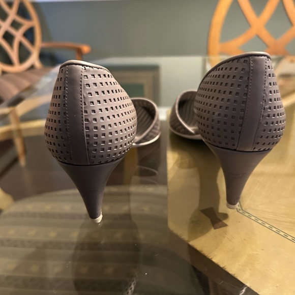 Italian made Vince Camuto d’Orsay silver Aurelian kitten heels.  2” heel. - Picture 2 of 3